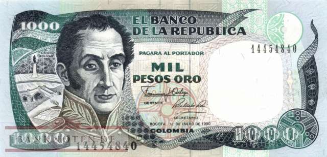 Colombia - 1.000  Pesos Oro (#432-90_UNC)