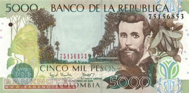 Kolumbien - 5.000  Pesos (#452e_UNC)