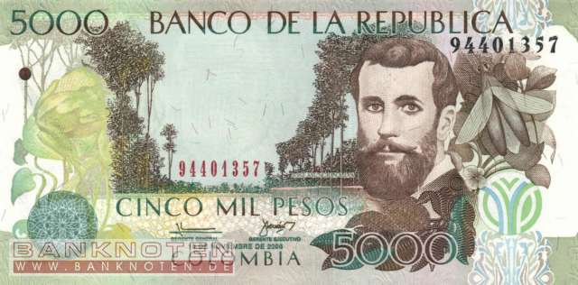 Kolumbien - 5.000 Pesos (#452h_UNC)