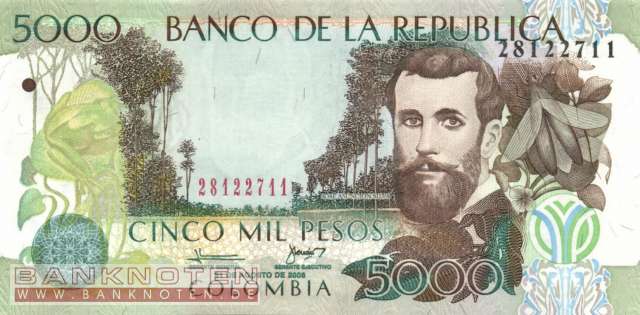 Kolumbien - 5.000  Pesos (#452j_UNC)