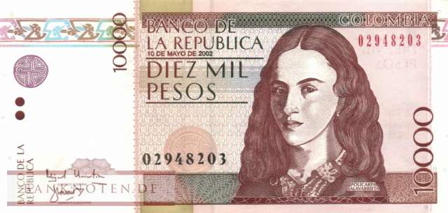 Kolumbien - 10.000  Pesos (#453c_UNC)