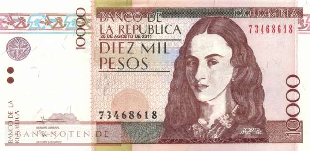Kolumbien - 10.000  Pesos (#453m4_UNC)