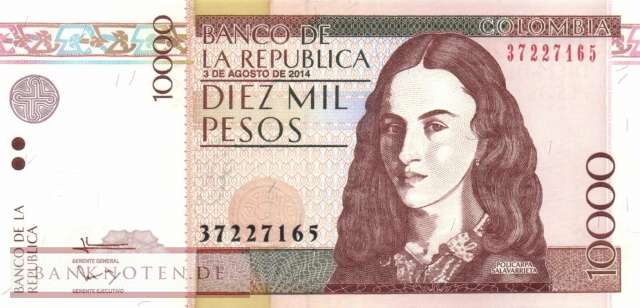 Kolumbien - 10.000  Pesos (#453s_UNC)