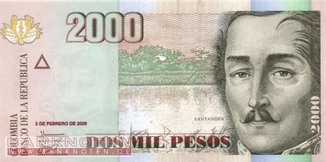 Kolumbien - 2.000  Pesos (#457c_UNC)