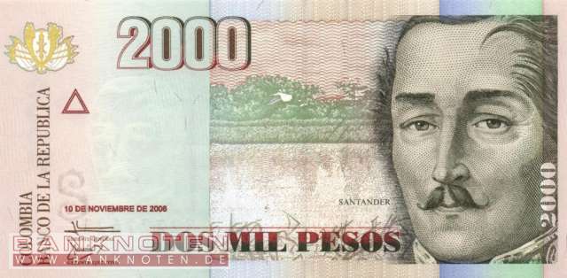 Kolumbien - 2.000  Pesos (#457d_UNC)