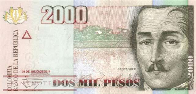 Colombia - 2.000  Pesos (#457z_UNC)