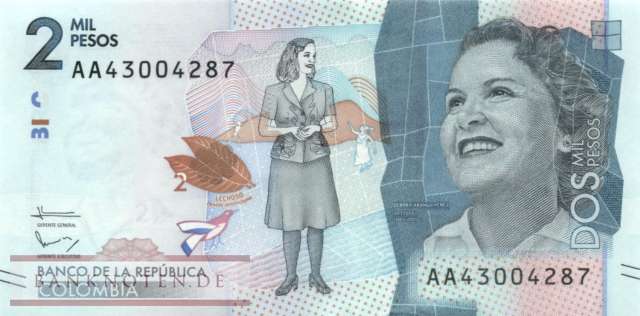 Kolumbien - 2.000  Pesos (#458a_UNC)