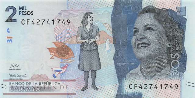 Colombia - 2.000  Pesos (#458i_UNC)
