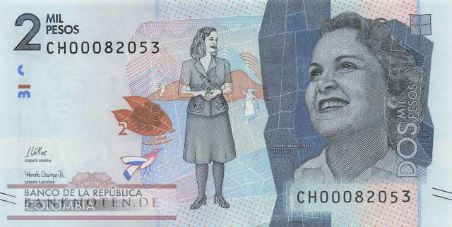 Colombia - 2.000  Pesos (#458j_UNC)