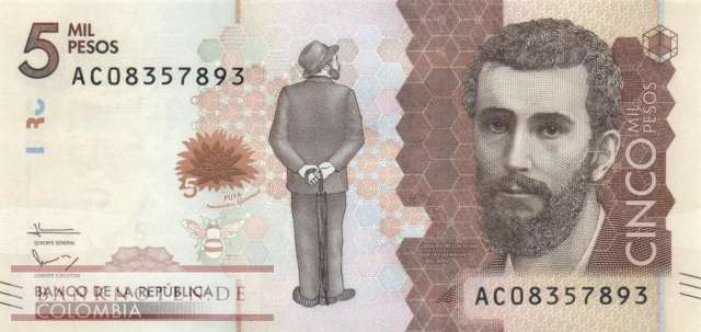 Colombia - 5.000  Pesos (#459b_UNC)