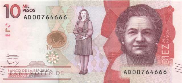 Colombia - 10.000  Pesos (#460b_UNC)