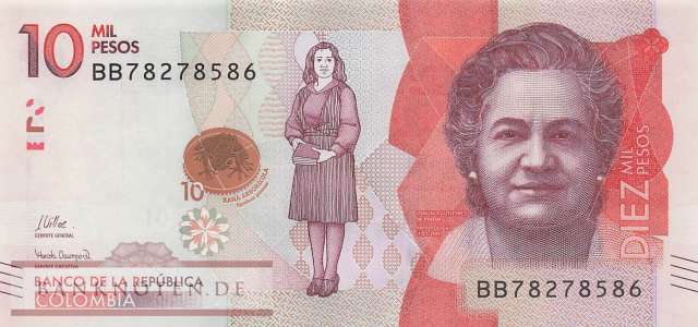Colombia - 10.000  Pesos (#460h_UNC)