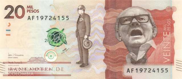 Kolumbien - 20.000  Pesos (#461c_UNC)