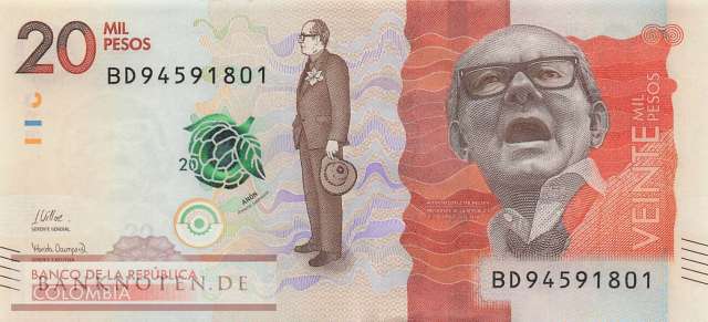Colombia - 20.000  Pesos (#461h_UNC)