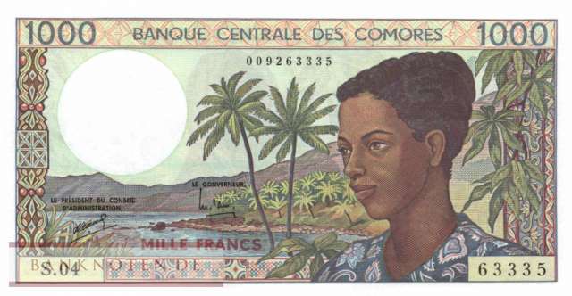 Komoren - 1.000  Francs (#011b-U1_UNC)