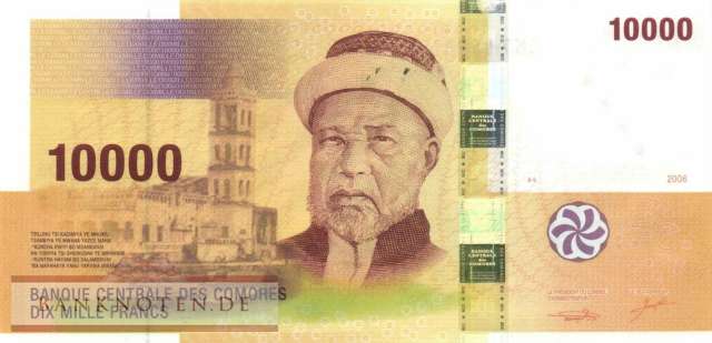 Komoren - 10.000  Francs (#019a_UNC)