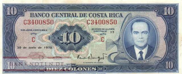 Costa Rica - 10  Colones (#230b_VF)