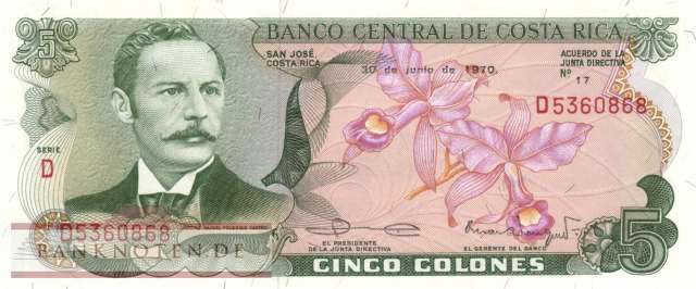 Costa Rica - 5  Colones (#236b-70_UNC)