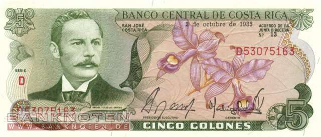 Costa Rica - 5  Colones (#236d-85_UNC)