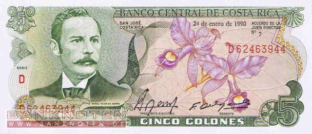 Costa Rica - 5  Colones (#236e-90_UNC)