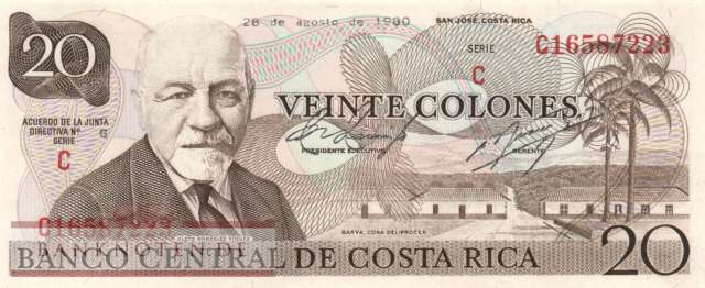 Costa Rica - 20  Colones (#238c-8008_UNC)