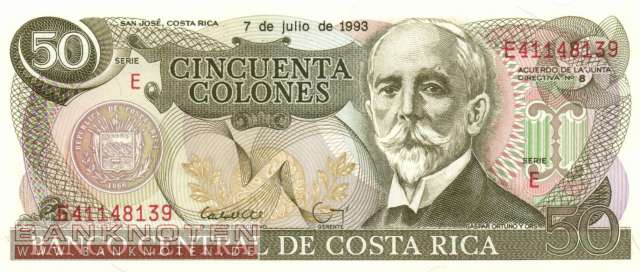 Costa Rica - 50  Colones (#257a-9307_UNC)
