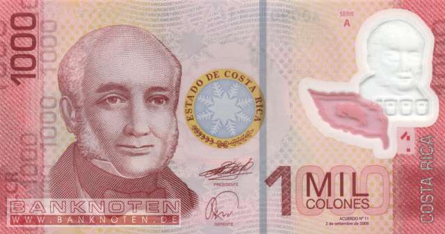 Costa Rica - 1.000  Colones - Polymer (#274a_UNC)