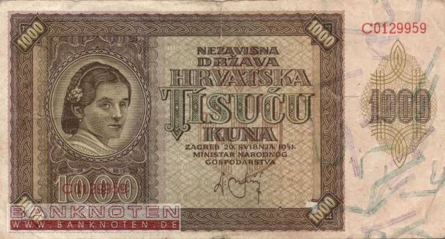 Croatia - 1.000  Kuna (#004_F)