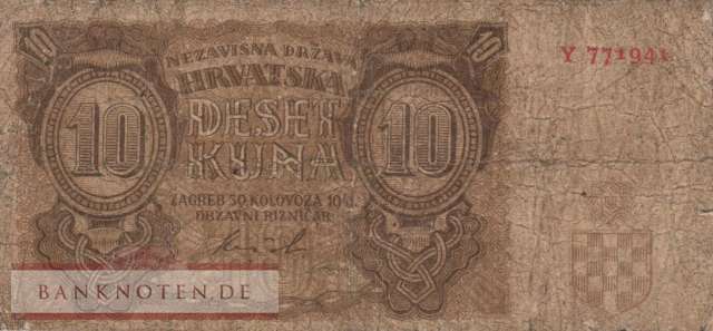 Croatia - 10  Kuna (#005a_VG)