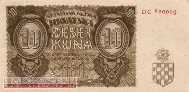 Kroatien - 10  Kuna (#005b_AU)