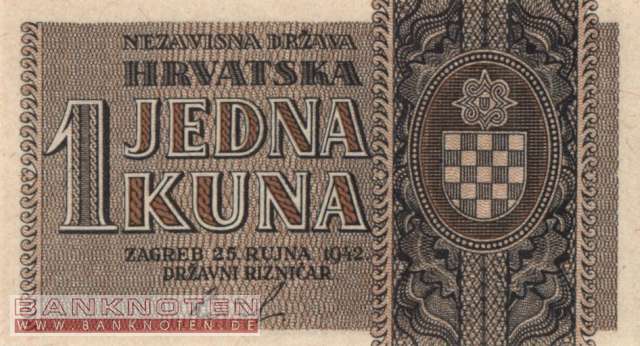 Croatia - 1  Kuna (#007b_UNC)