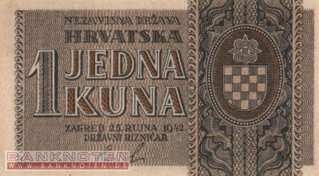 Croatia - 1  Kuna (#007b_AU)