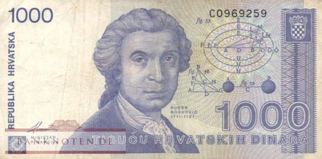 Kroatien - 1.000  Dinara (#022a_F)
