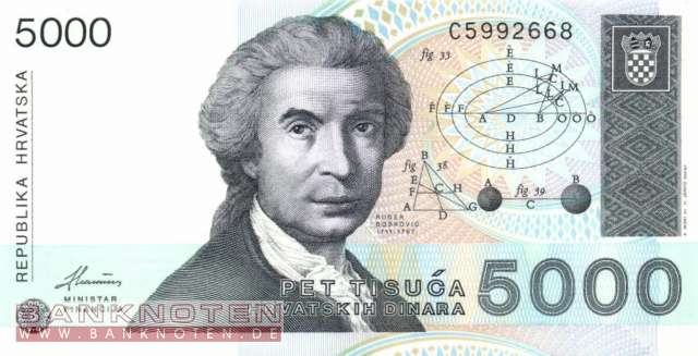 Kroatien - 5.000  Dinara (#024a_UNC)