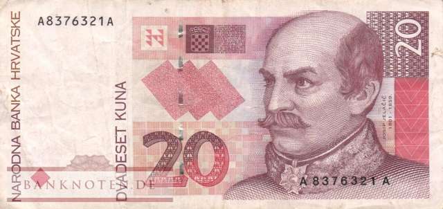 Croatia - 20  Kuna (#030a_VF)
