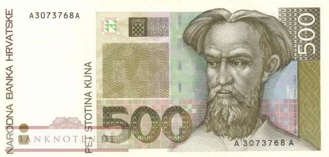 Kroatien - 500  Kuna (#034a-1_UNC)