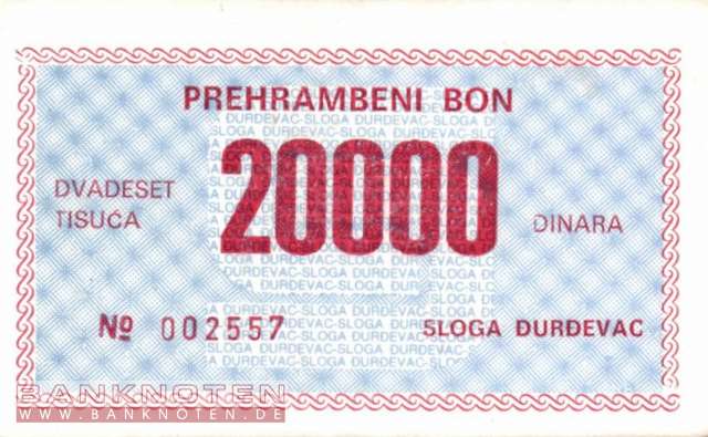 Kroatien - Djurdjevac - 20.000  Dinara (#924_XF)