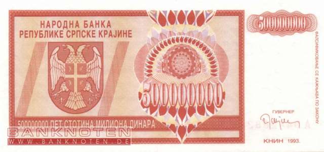 Kroatien - 500 Millionen Dinara (#R016a_UNC)