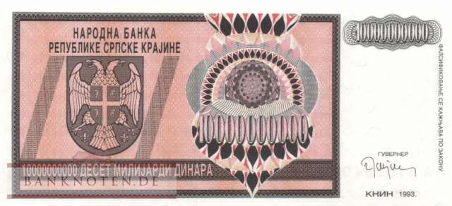 Kroatien - 10 Milliarden Dinara (#R019a_UNC)