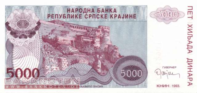 Croatia - 5.000  Dinara (#R020a_UNC)