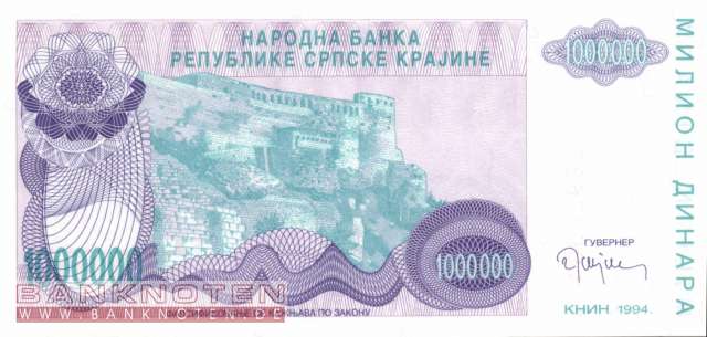 Croatia - 1 Million Dinara (#R033a_UNC)