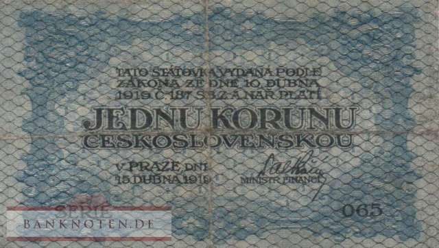 Tschechoslowakei - 1  Koruna (#006a_F)