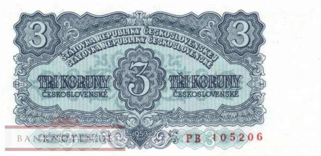 Czechoslovakia - 3 Koruny (#079b_UNC)