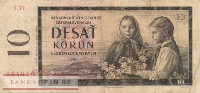 Tschechoslowakei - 10  Korun (#088d-S_F)
