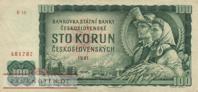 Czechoslovakia - 100  Korun (#091a_VF)