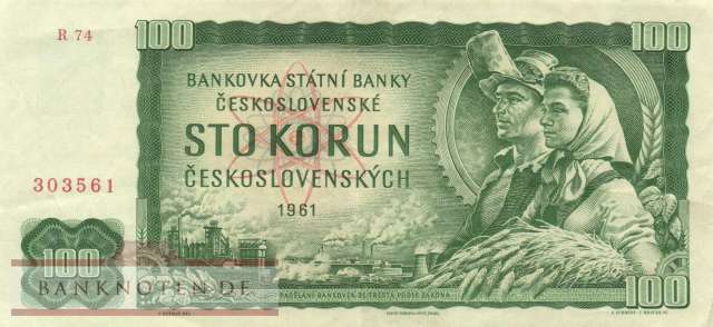 Czechoslovakia - 100  Korun (#091f_VF)