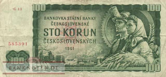 Czechoslovakia - 100  Korun (#091k_F)