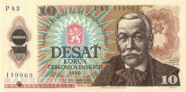 Tschechoslowakei - 10  Korun (#094b_UNC)