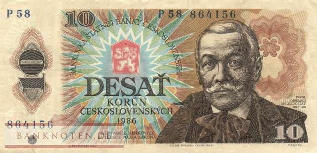 Tschechoslowakei - 10  Korun (#094b_VF)
