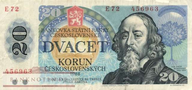 Czechoslovakia - 20 Korun (#095_VF)